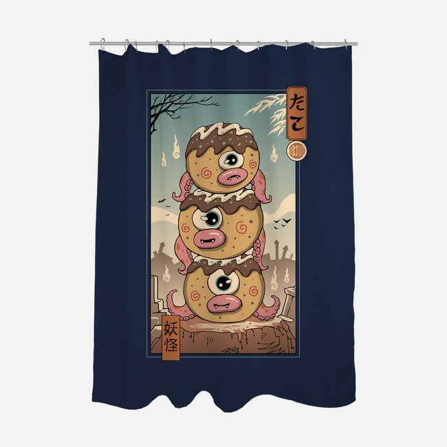 Yokai Takoyaki In Edo-none polyester shower curtain-vp021
