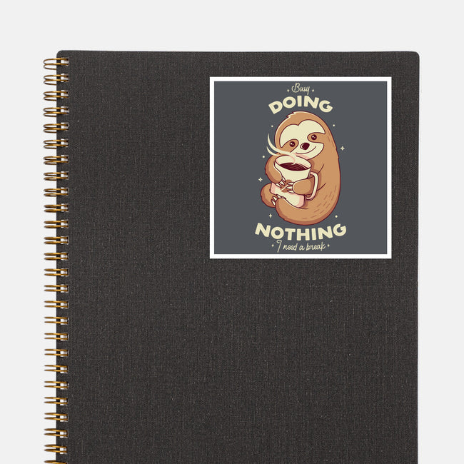 Sloth Coffee-none glossy sticker-Alundrart