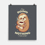 Sloth Coffee-none matte poster-Alundrart