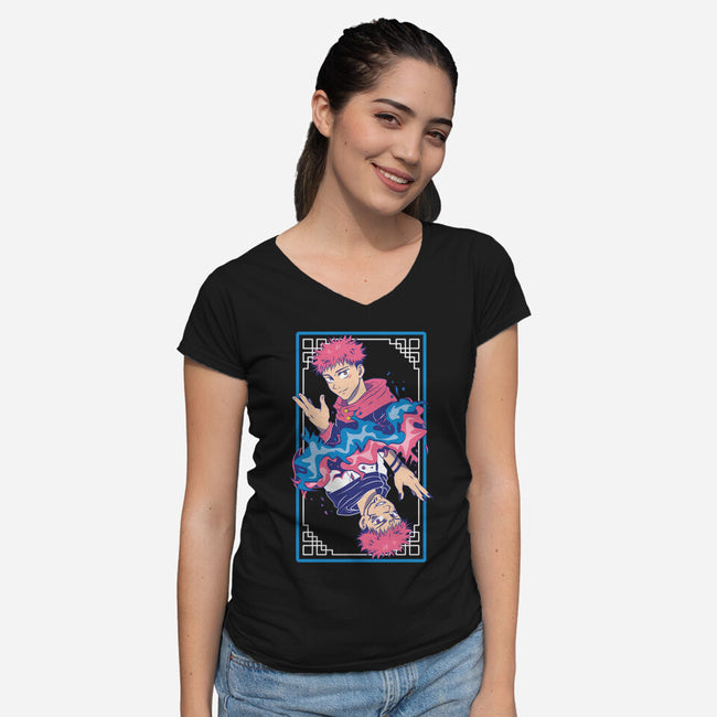The King Of Curses-womens v-neck tee-Domii