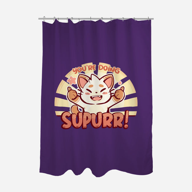 You're Doing SuPURR-none polyester shower curtain-TechraNova