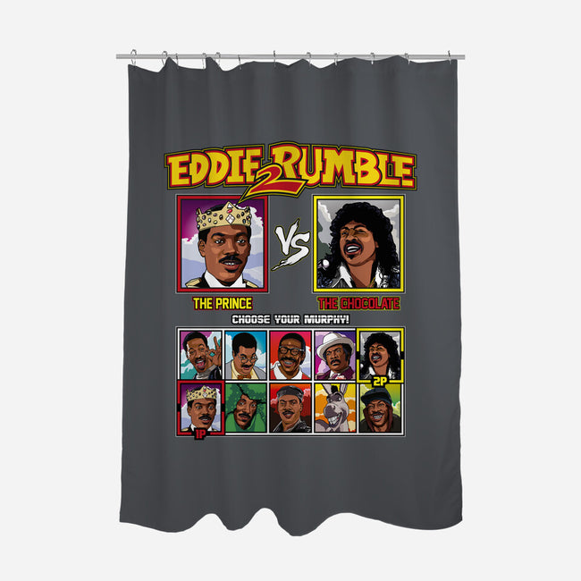 Eddie 2 Rumble-none polyester shower curtain-Retro Review