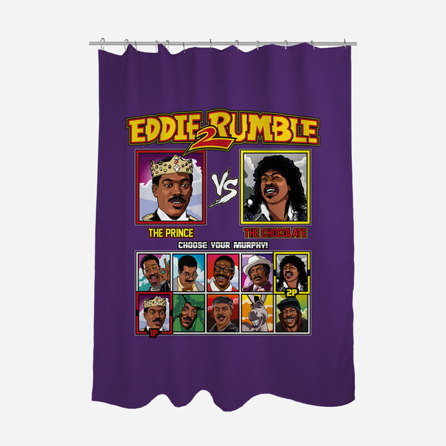 Eddie 2 Rumble-none polyester shower curtain-Retro Review