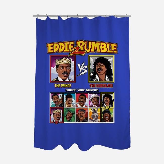 Eddie 2 Rumble-none polyester shower curtain-Retro Review