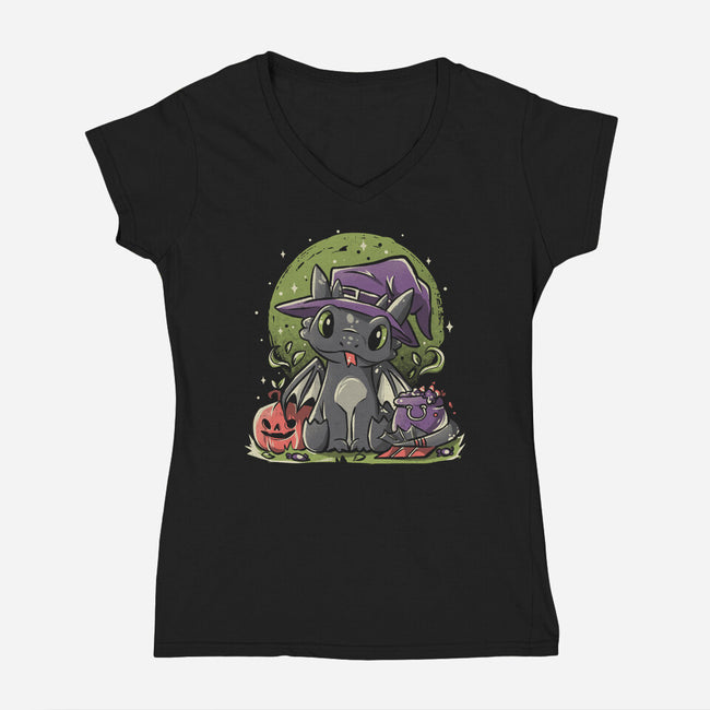 Fury Halloween-womens v-neck tee-eduely