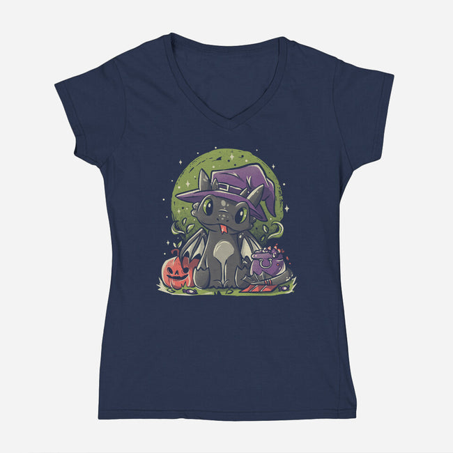 Fury Halloween-womens v-neck tee-eduely