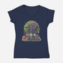 Fury Halloween-womens v-neck tee-eduely