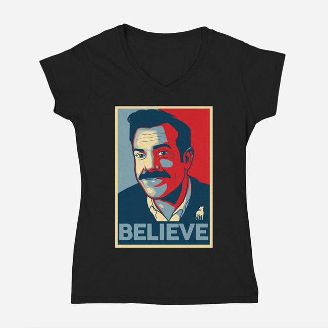 The Believer-womens v-neck tee-Adams Pinto