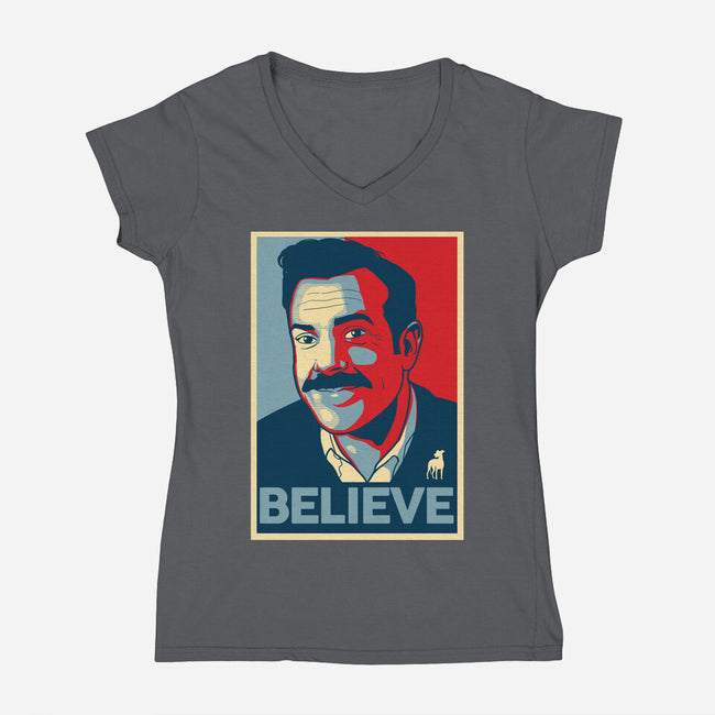 The Believer-womens v-neck tee-Adams Pinto