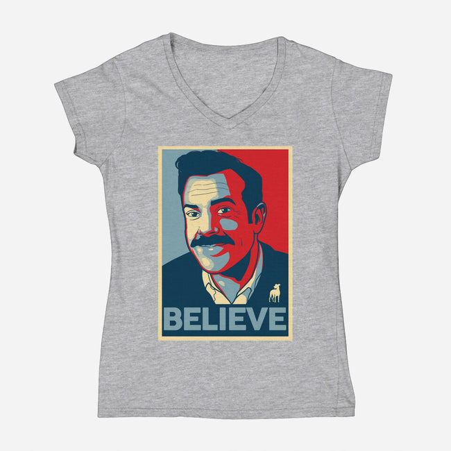The Believer-womens v-neck tee-Adams Pinto