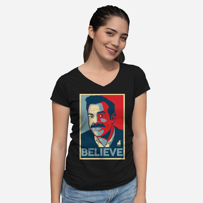 The Believer-womens v-neck tee-Adams Pinto