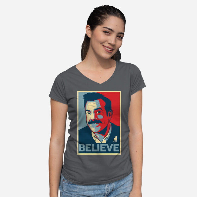 The Believer-womens v-neck tee-Adams Pinto