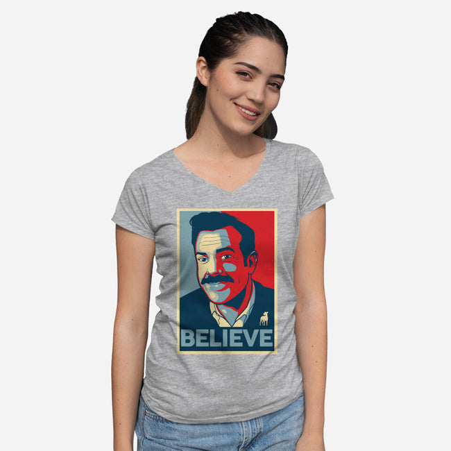 The Believer-womens v-neck tee-Adams Pinto