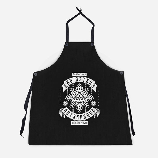 Ad Astra Abyssoque-unisex kitchen apron-Logozaste