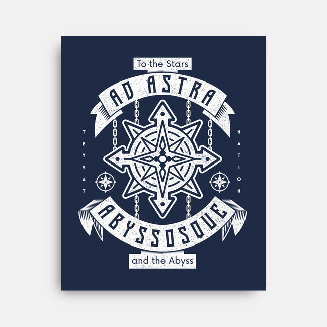 Ad Astra Abyssoque-none stretched canvas-Logozaste