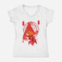 Red Pyramid Thing-womens v-neck tee-SwensonaDesigns