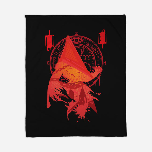 Red Pyramid Thing-none fleece blanket-SwensonaDesigns