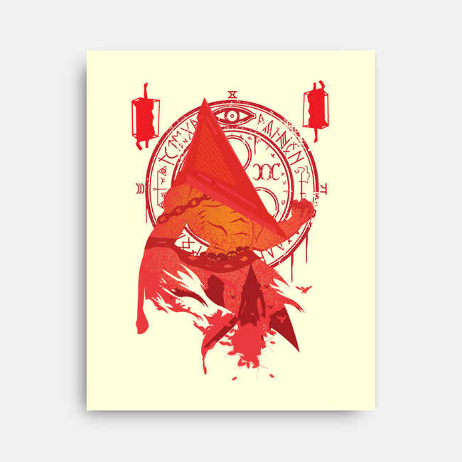 Red Pyramid Thing-none stretched canvas-SwensonaDesigns