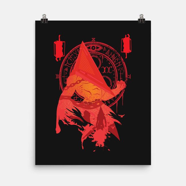Red Pyramid Thing-none matte poster-SwensonaDesigns
