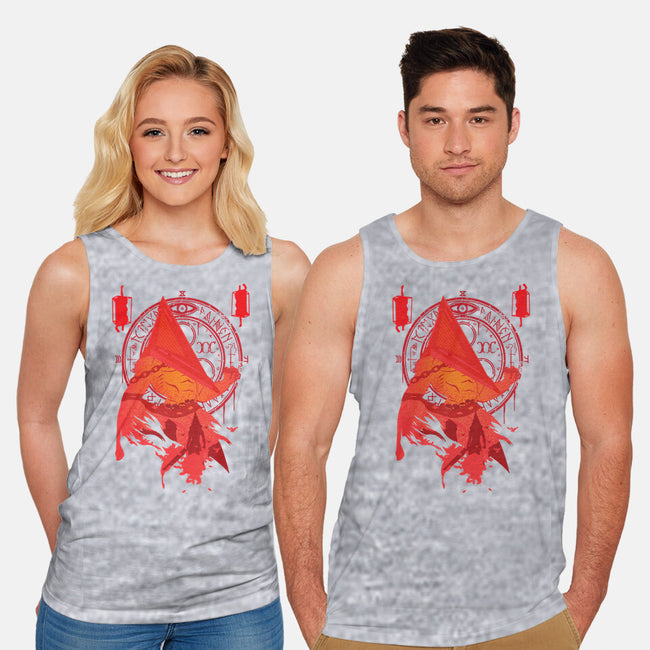 Red Pyramid Thing-unisex basic tank-SwensonaDesigns