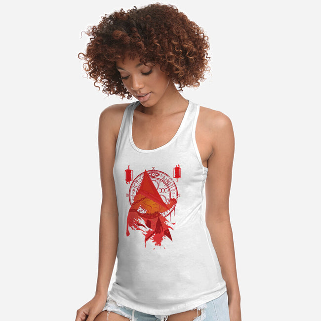 Red Pyramid Thing-womens racerback tank-SwensonaDesigns