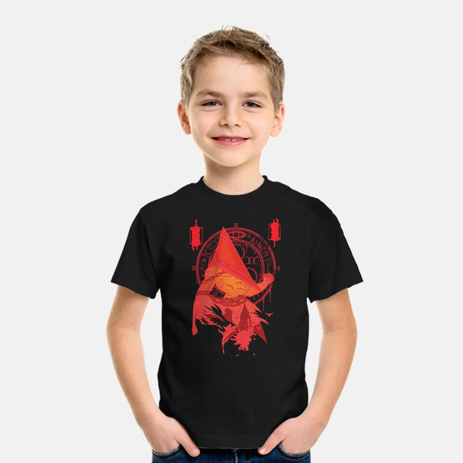 Red Pyramid Thing-youth basic tee-SwensonaDesigns