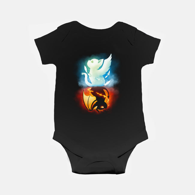 Angel Devil Cat-baby basic onesie-Vallina84