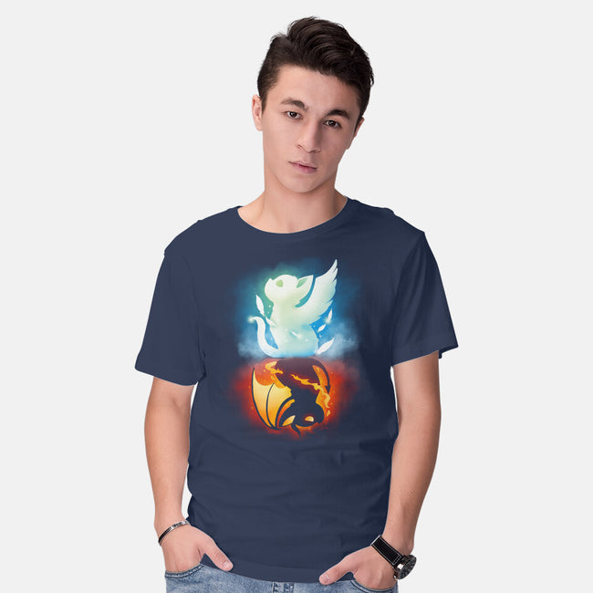 Angel Devil Cat-mens basic tee-Vallina84