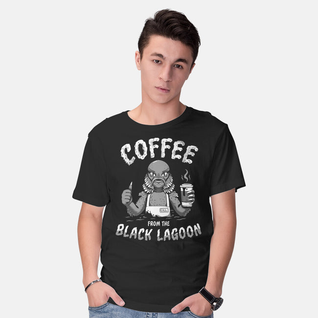 Coffee From The Black Lagoon-mens basic tee-8BitHobo