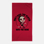 Hate The Game-none beach towel-DinoMike