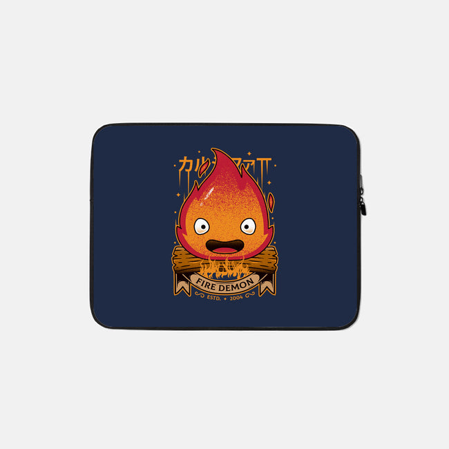 A Fire Demon-none zippered laptop sleeve-Alundrart