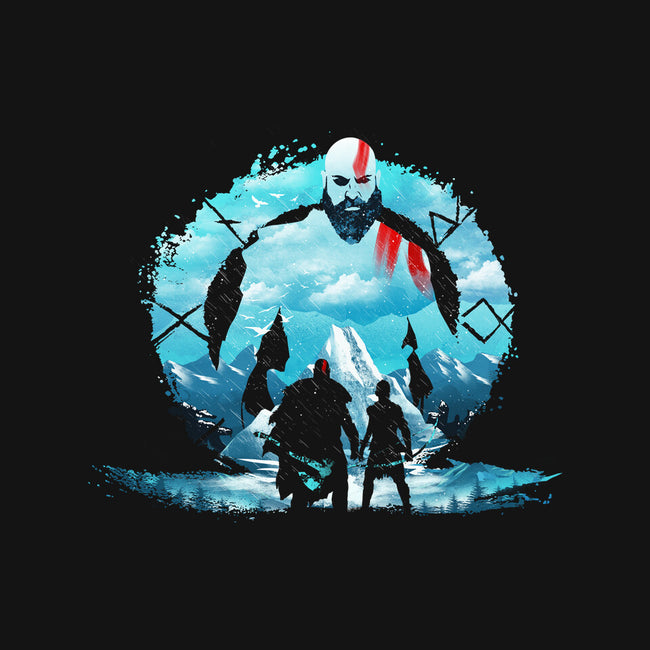 Kratos Landscape-none zippered laptop sleeve-dandingeroz