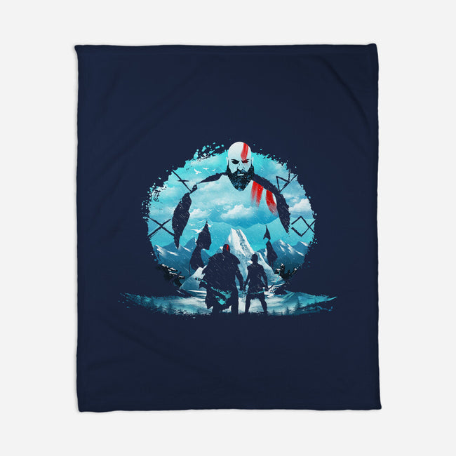 Kratos Landscape-none fleece blanket-dandingeroz