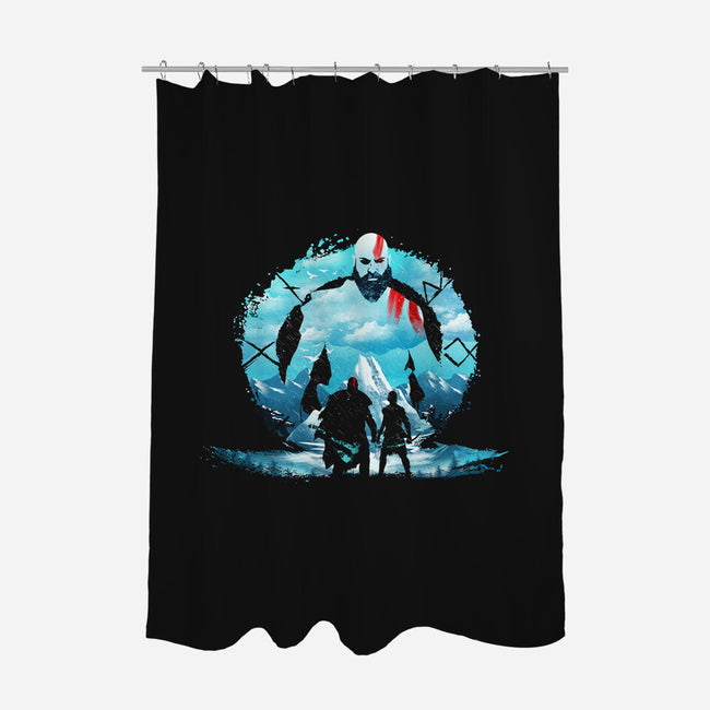 Kratos Landscape-none polyester shower curtain-dandingeroz