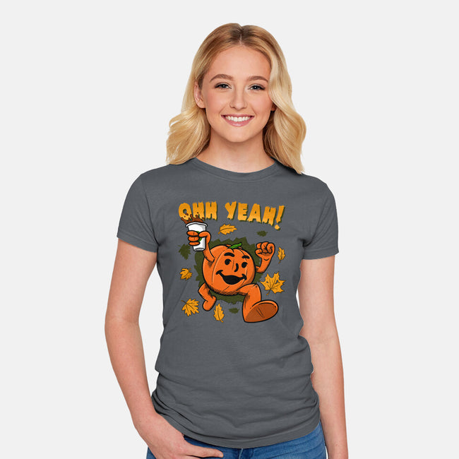 Pumpkin Spice Man-womens fitted tee-Paul Simic