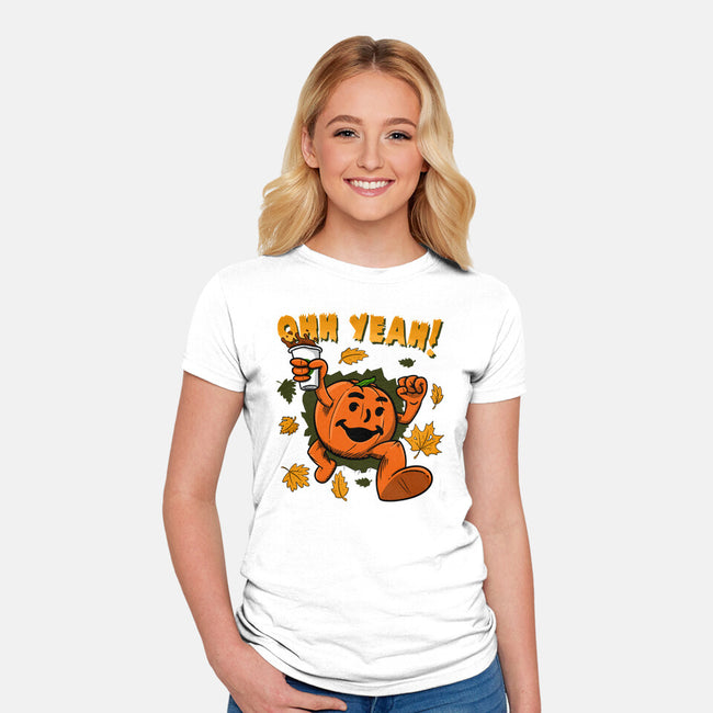 Pumpkin Spice Man-womens fitted tee-Paul Simic