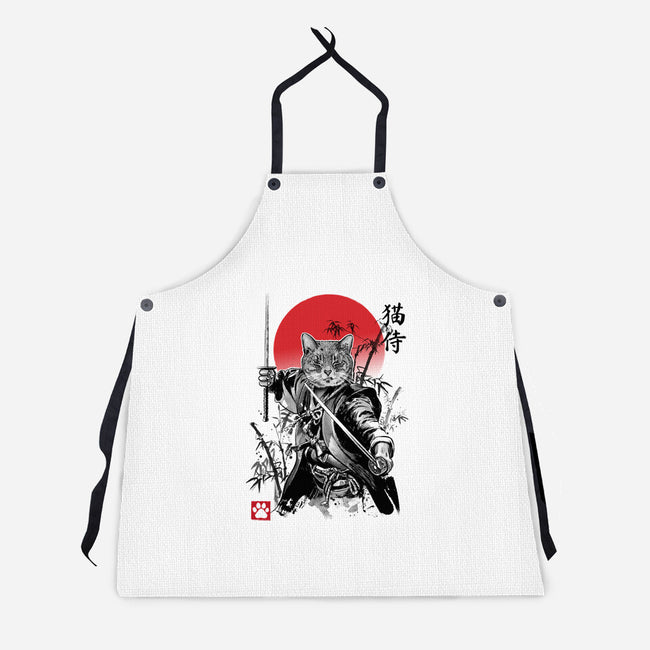 Catsumoto Meowsashi-unisex kitchen apron-DrMonekers