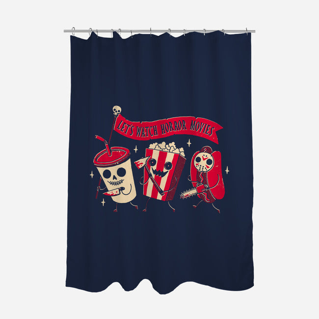 Midnight Movie-none polyester shower curtain-DinoMike