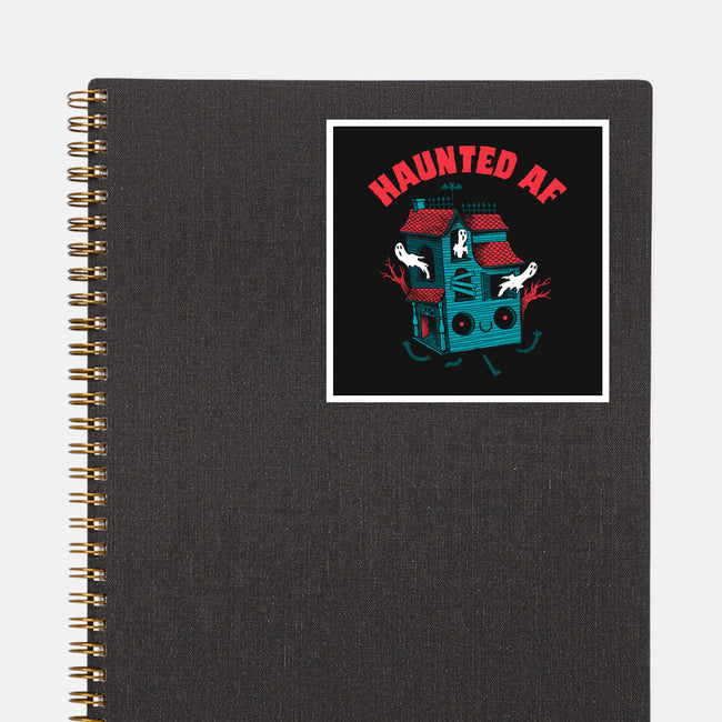Haunted AF-none glossy sticker-DinoMike