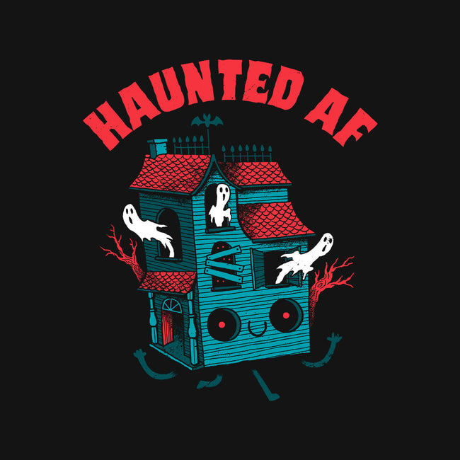 Haunted AF-none beach towel-DinoMike