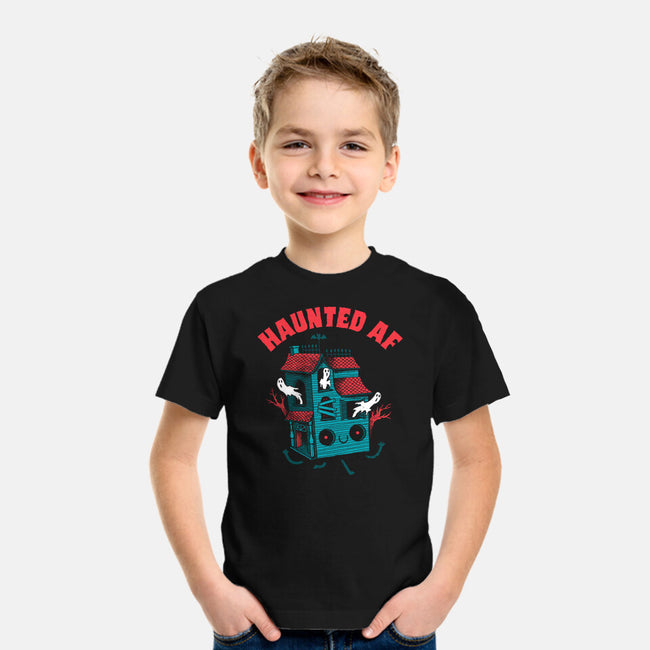 Haunted AF-youth basic tee-DinoMike