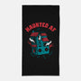 Haunted AF-none beach towel-DinoMike