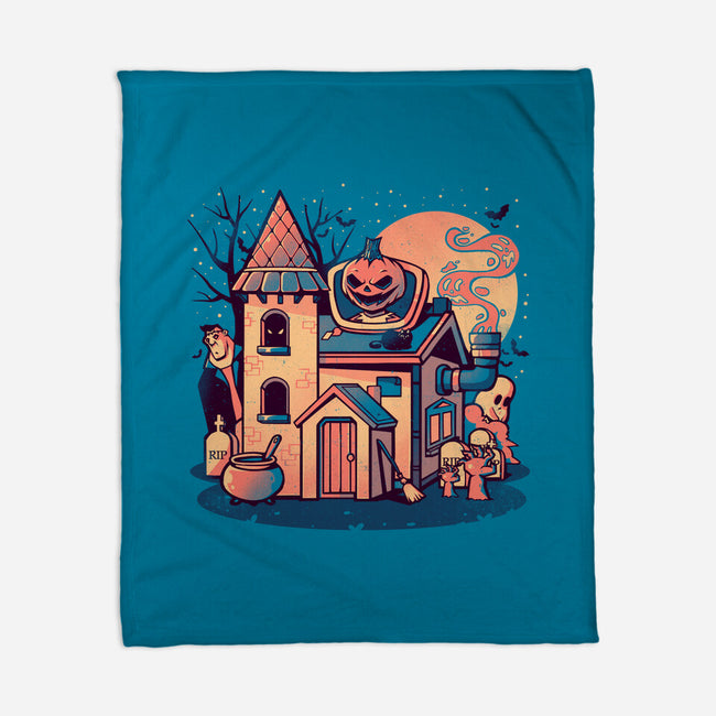 Spooky House-none fleece blanket-eduely