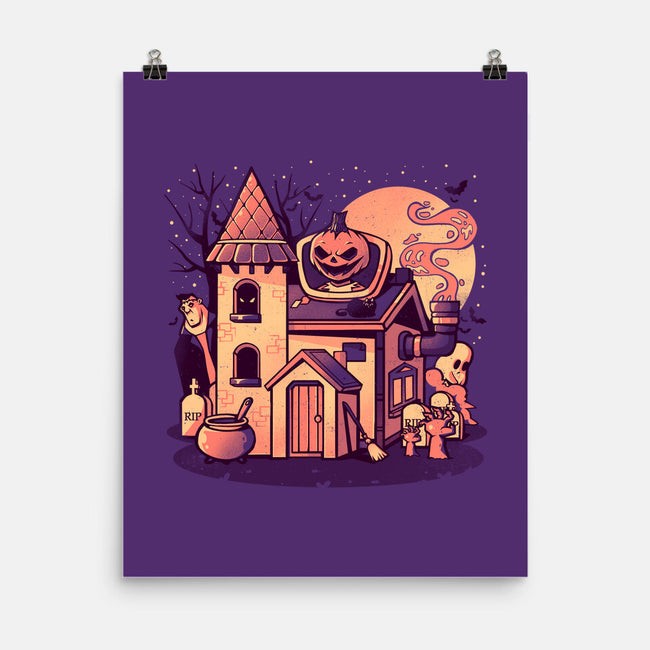 Spooky House-none matte poster-eduely