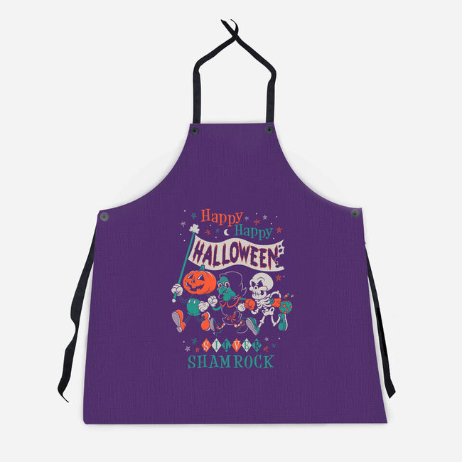 Happy Happy Halloween-unisex kitchen apron-Nemons