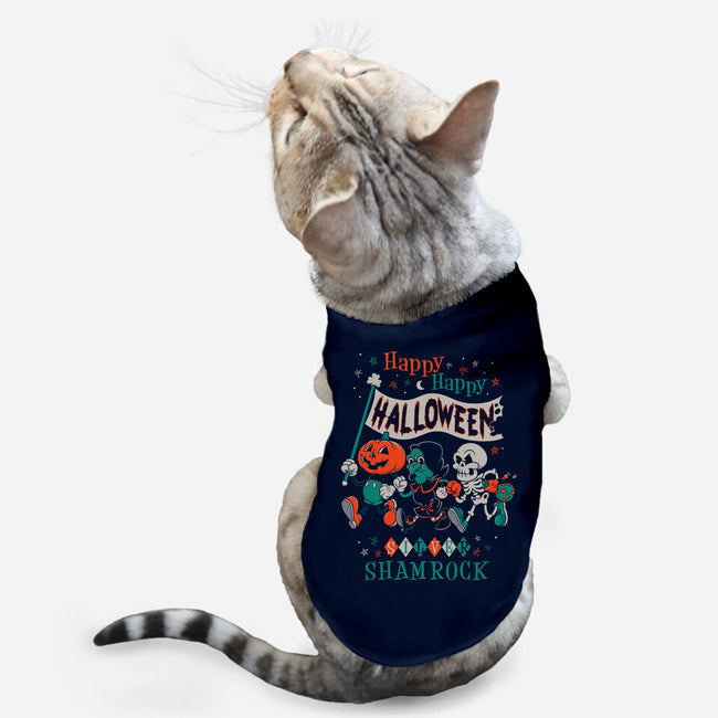 Happy Happy Halloween-cat basic pet tank-Nemons