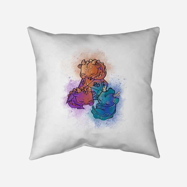 D20 Sleeping Dragons!-none removable cover w insert throw pillow-ricolaa