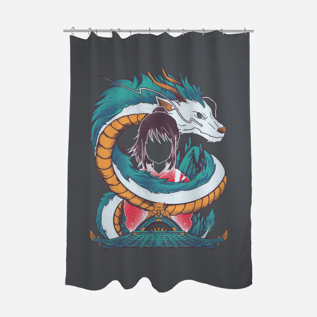 Spirited Beauty-none polyester shower curtain-RamenBoy