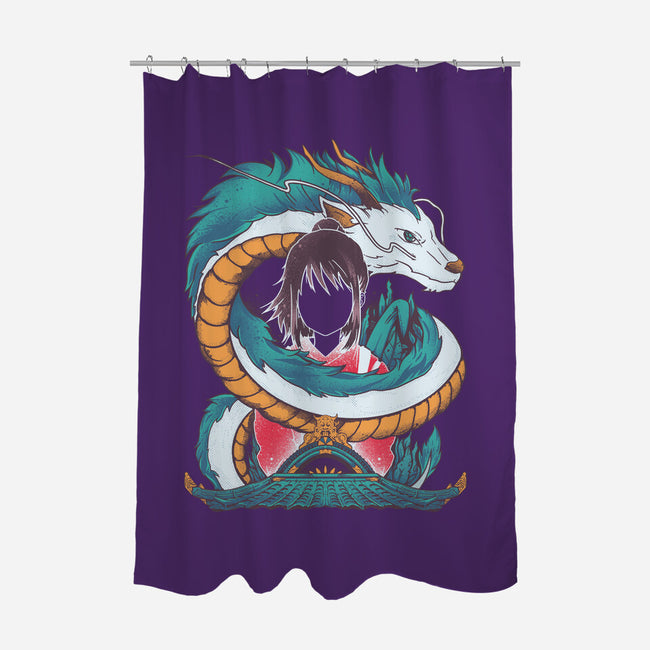 Spirited Beauty-none polyester shower curtain-RamenBoy