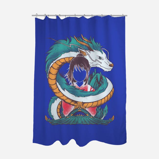 Spirited Beauty-none polyester shower curtain-RamenBoy